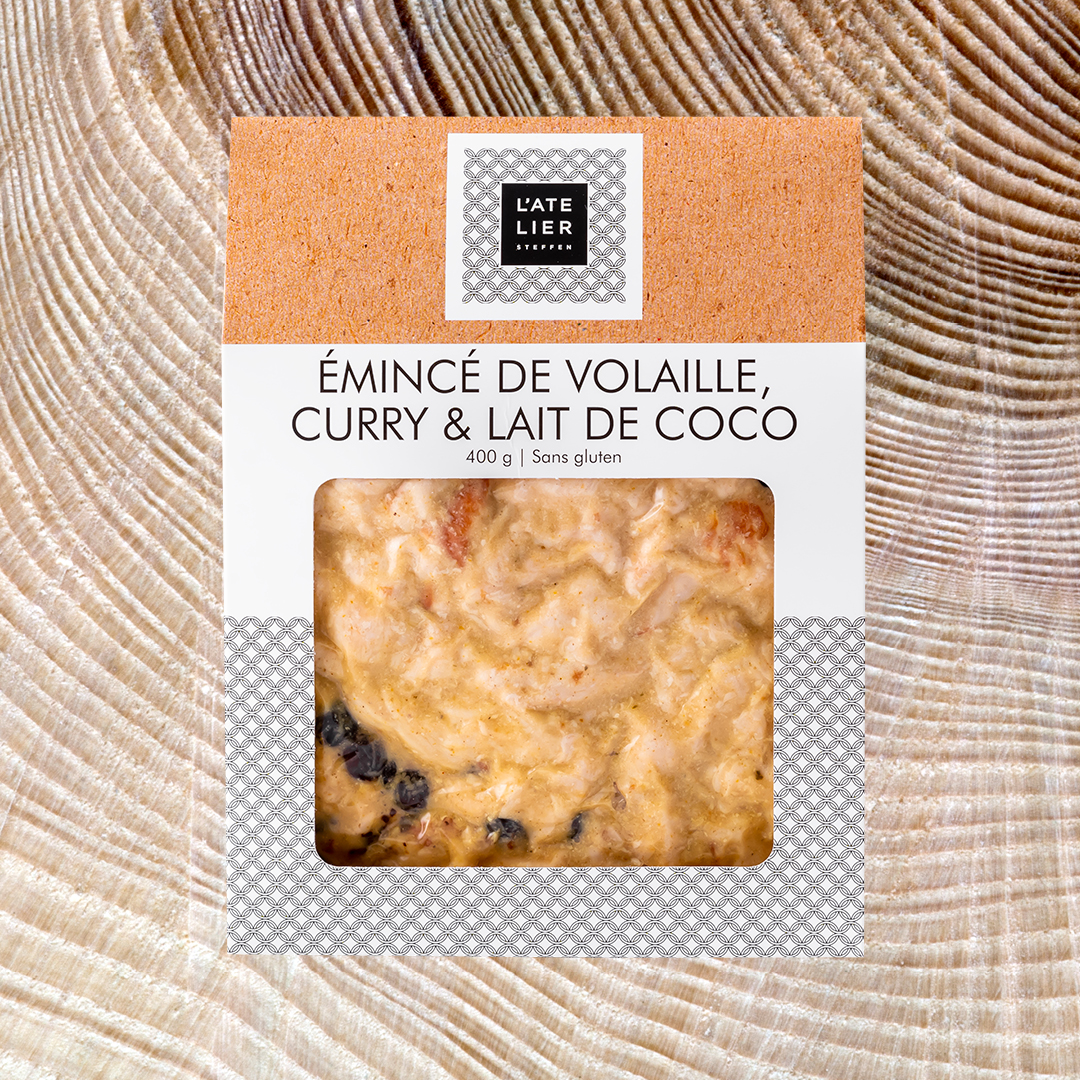 Emincé de volaille curry et lait de coco