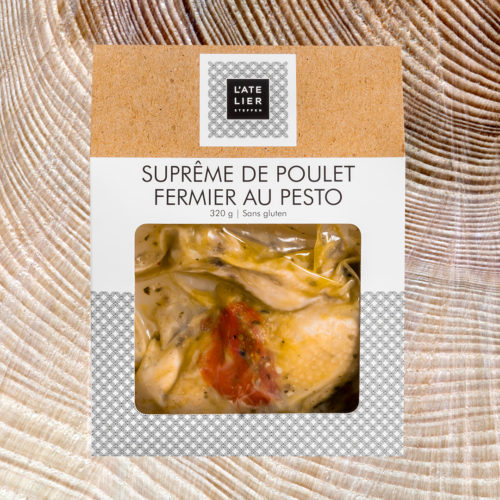 Suprême de poulet fermier au pesto