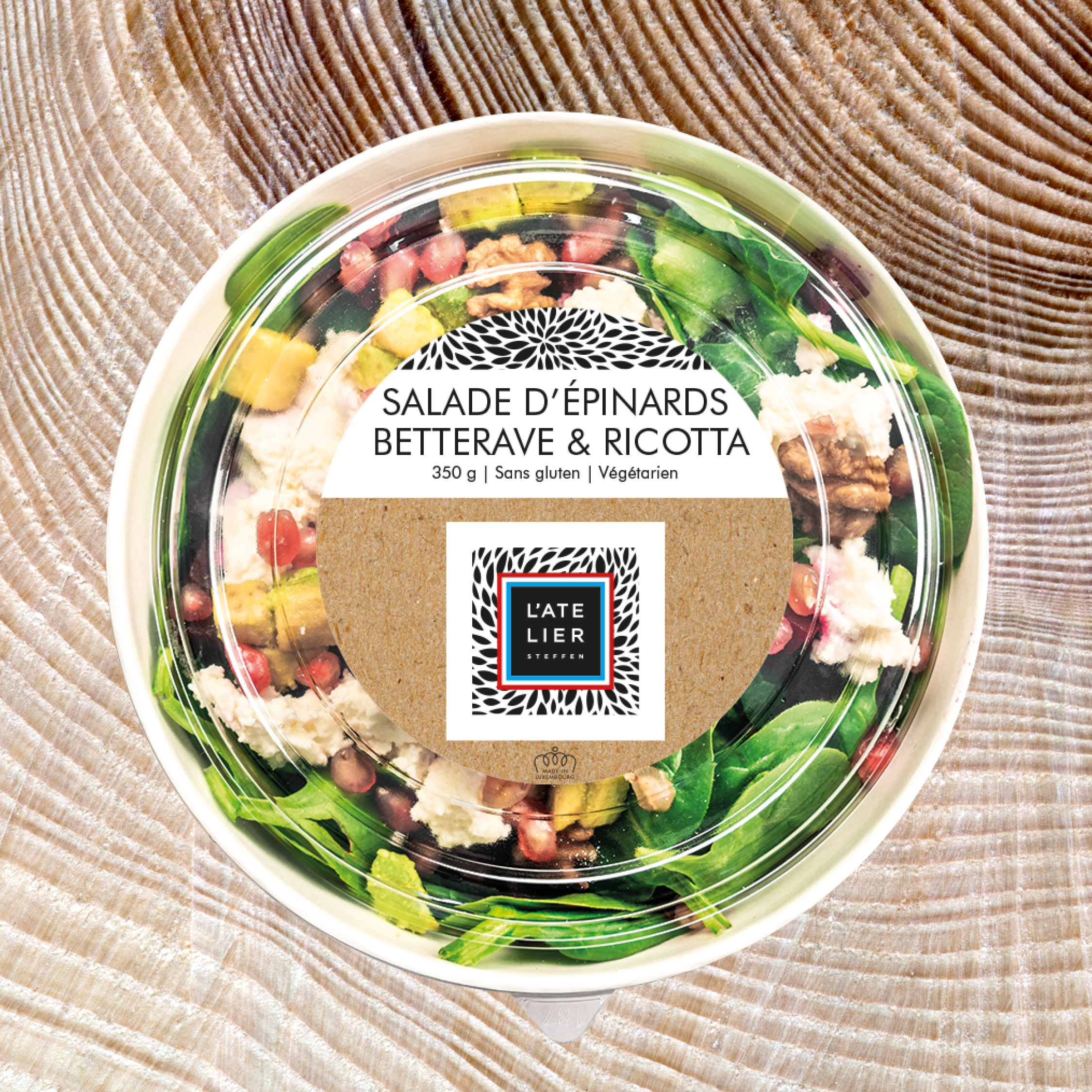 Salade d’épinards betterave & ricotta